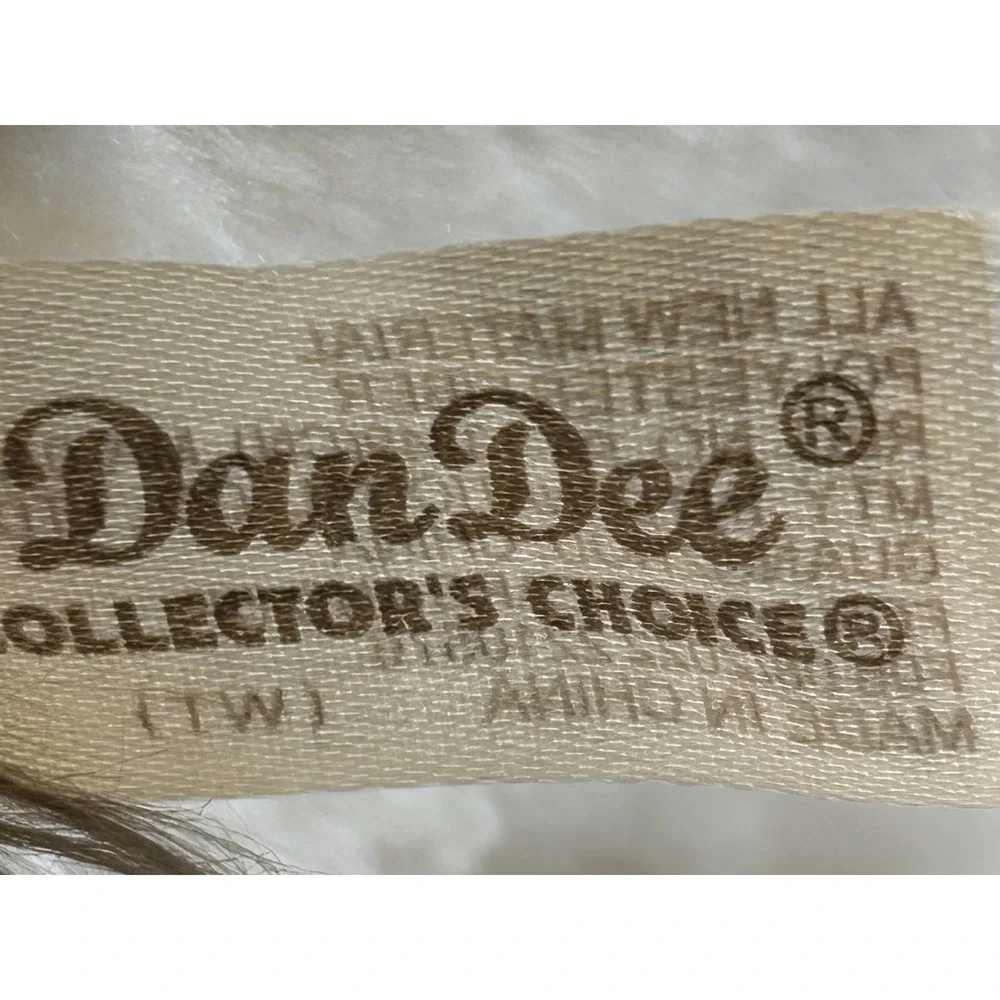 Dan Dee Collectors Choice Tan Shaggy Bunny Rabbit Plush Brown Polka Dot Bow 14in
